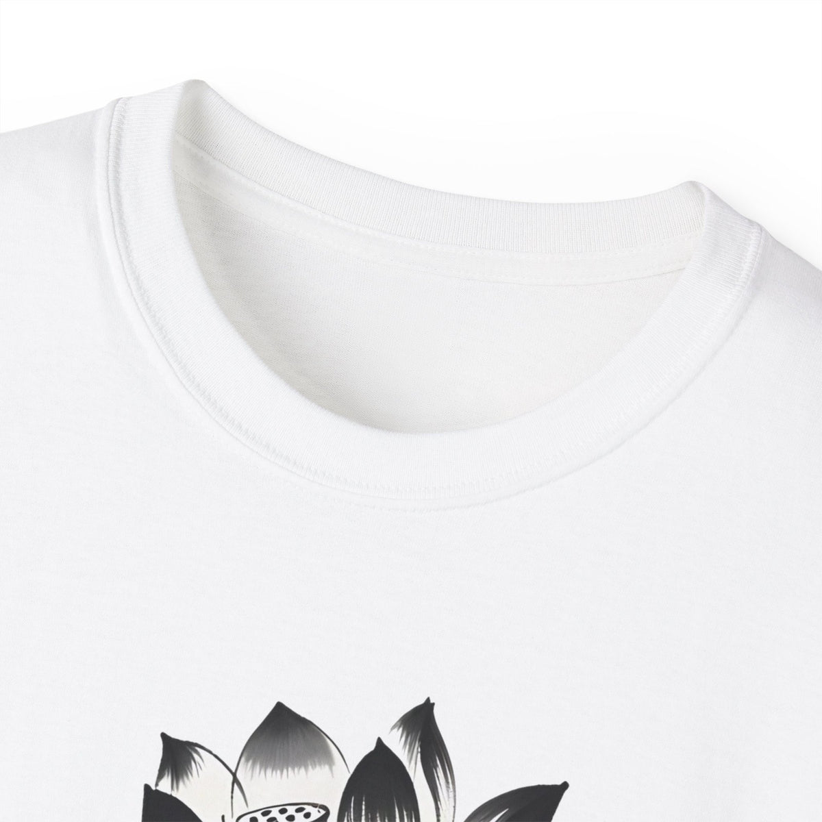 Lotus Flower T-Shirt, Japanese Ink Art Tee, Gift for Men and Women, Minimalist Design