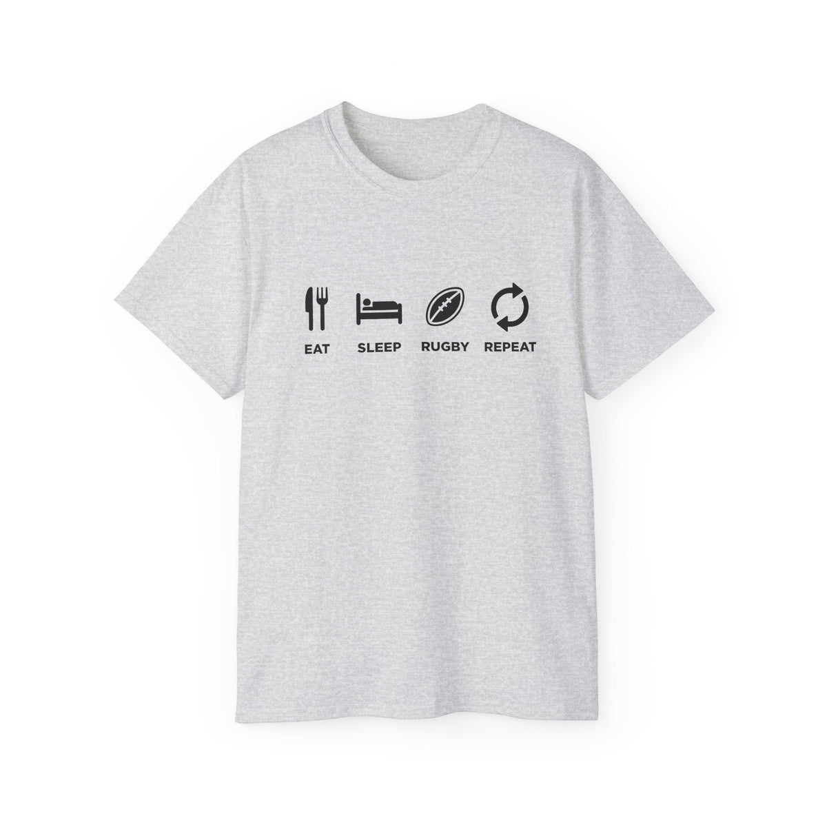Premium Eat Sleep Rugby Repeat T-Shirt, Funny Rugby Sports Graphic Tee