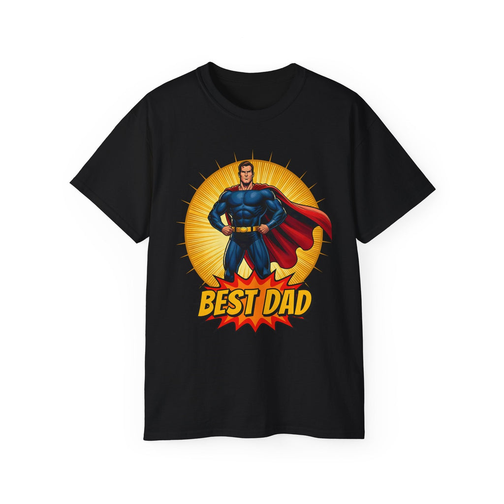 Best Dad Superhero Premium T-Shirt, Comic Style Birthday Present Father's Day