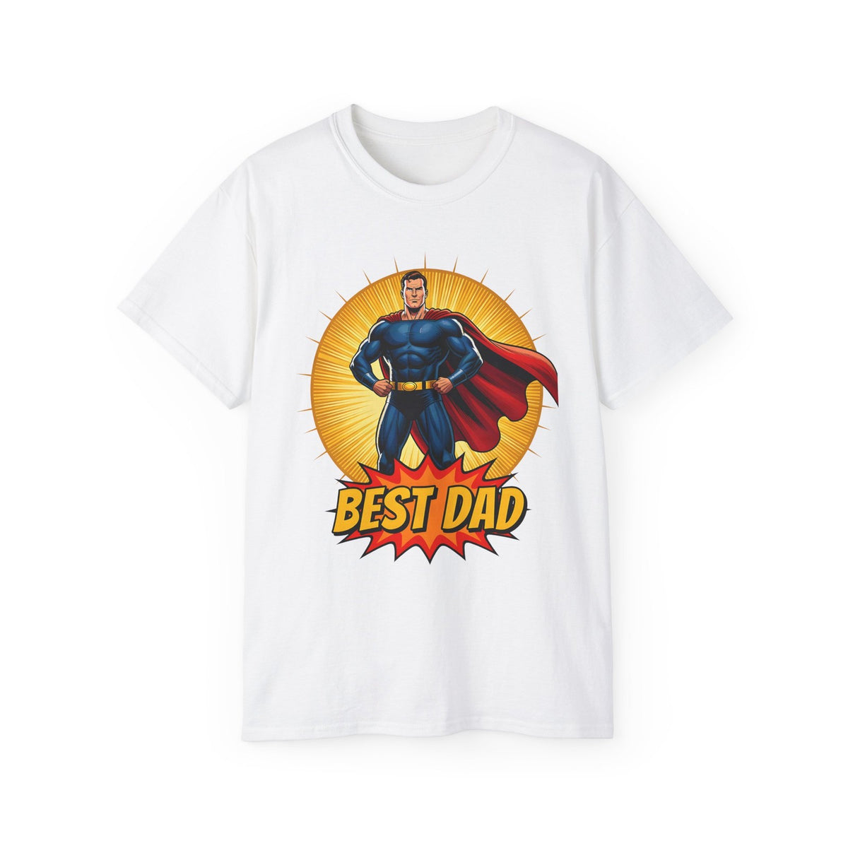 Best Dad Superhero Premium T-Shirt, Comic Style Birthday Present Father's Day