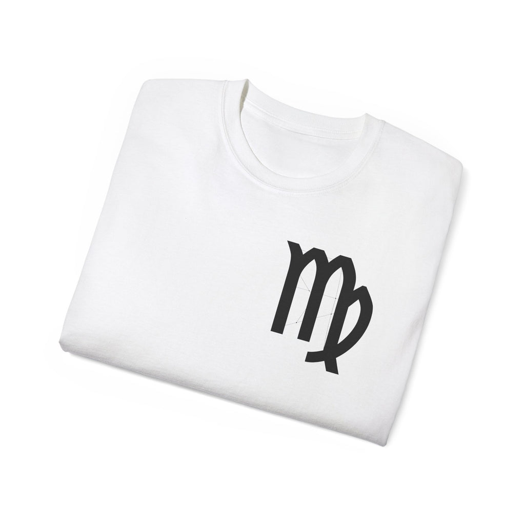 Virgo Zodiac Energy T-Shirt - Bold Graphic Virgo Glyph Tee - Astrology Gift