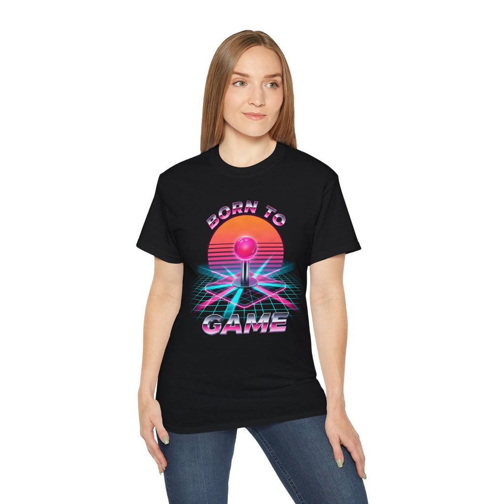 Born to Game Joystick Tee, Retro 80s, Funny Gamer T-Shirt, Gaming Lovers