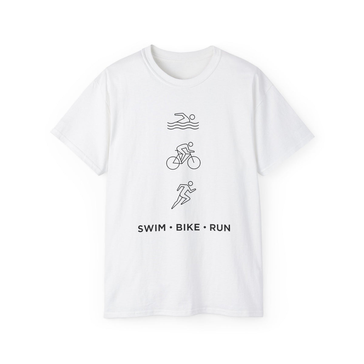 Swim Bike Run Triathlon Tee | Athletic Triathlon Training Shirt