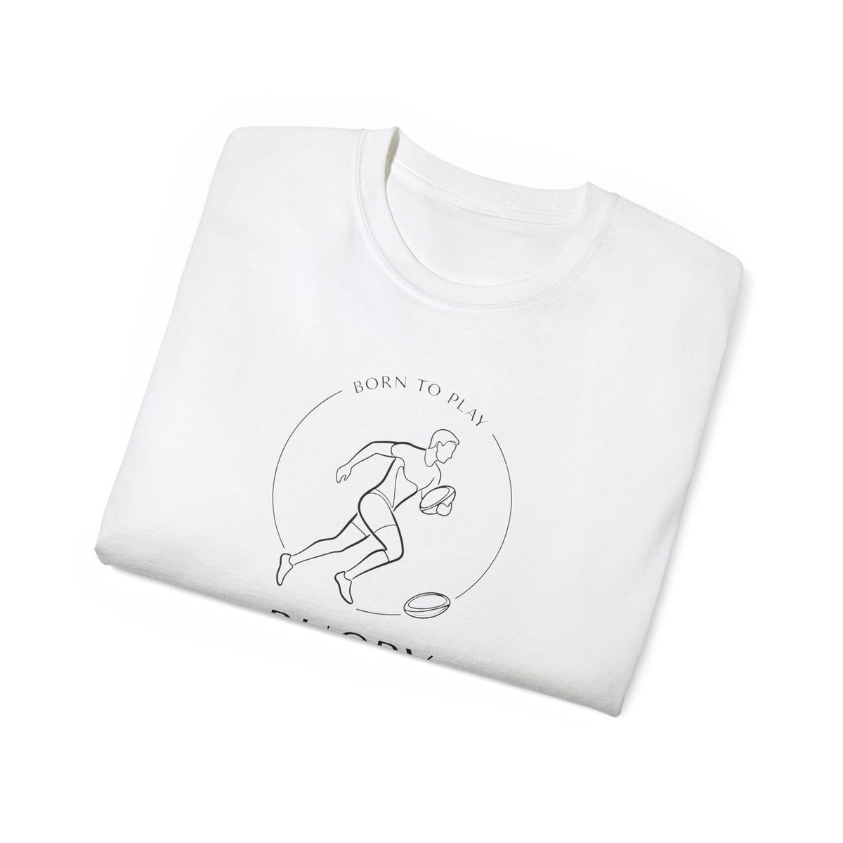 Premium Rugby T-Shirt, Born To Play Rugby Sports Graphic Tee