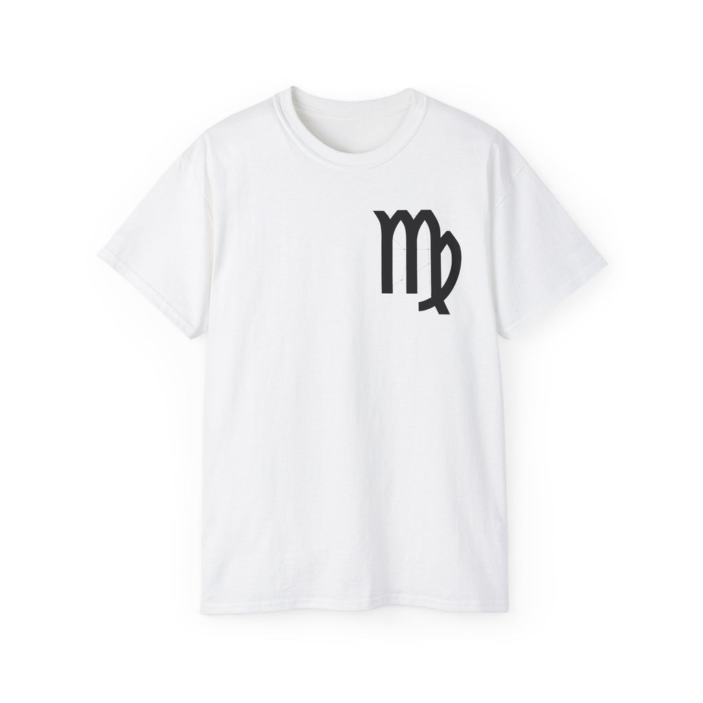 Virgo Zodiac Energy T-Shirt - Bold Graphic Virgo Glyph Tee - Astrology Gift