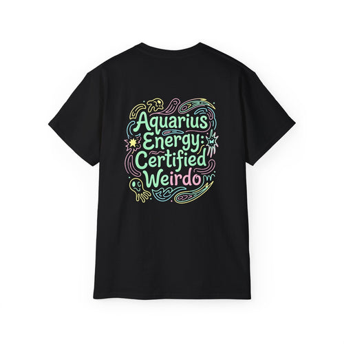 Aquarius Zodiac Energy T-Shirt - Aquarius Graphic Tee - Astrology Gift