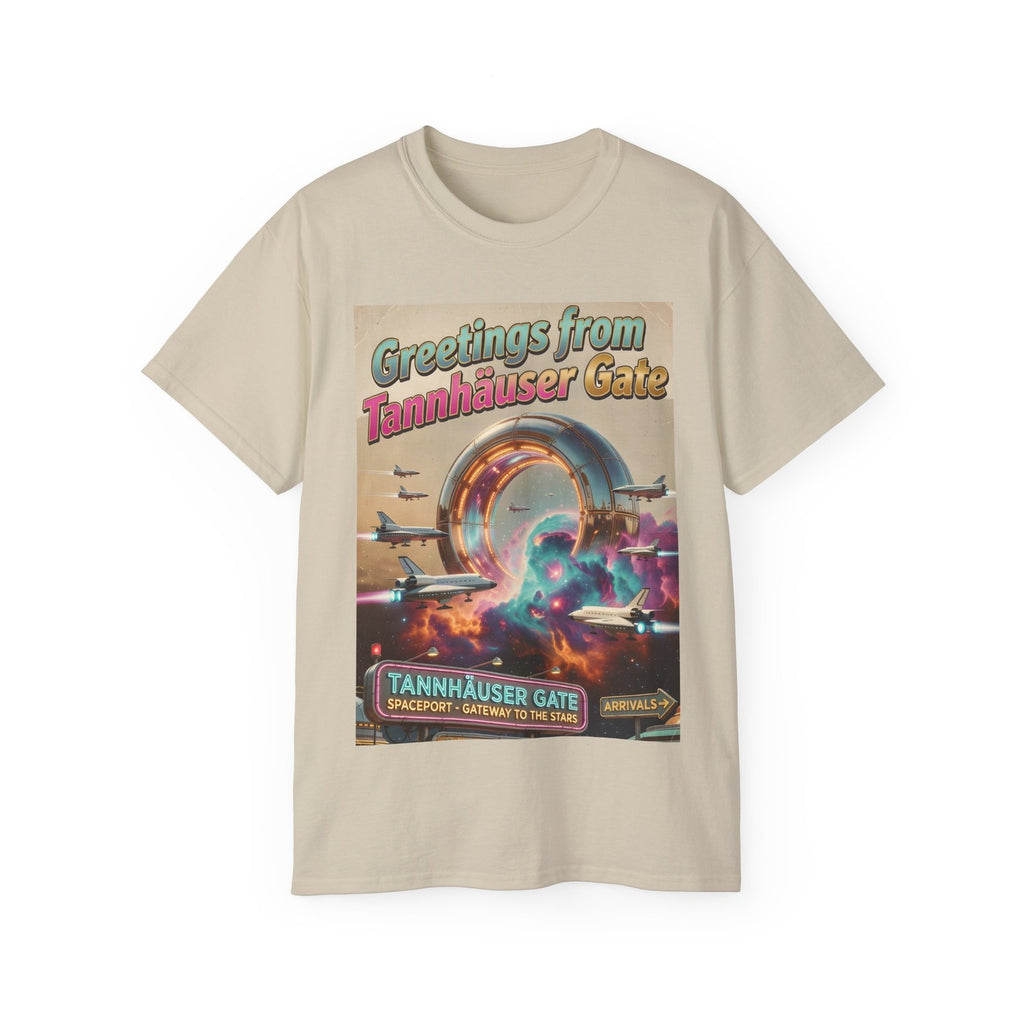 Tannhäuser Gate Tourist T-Shirt, Retro Sci-Fi Tee for Blade Runner Fans