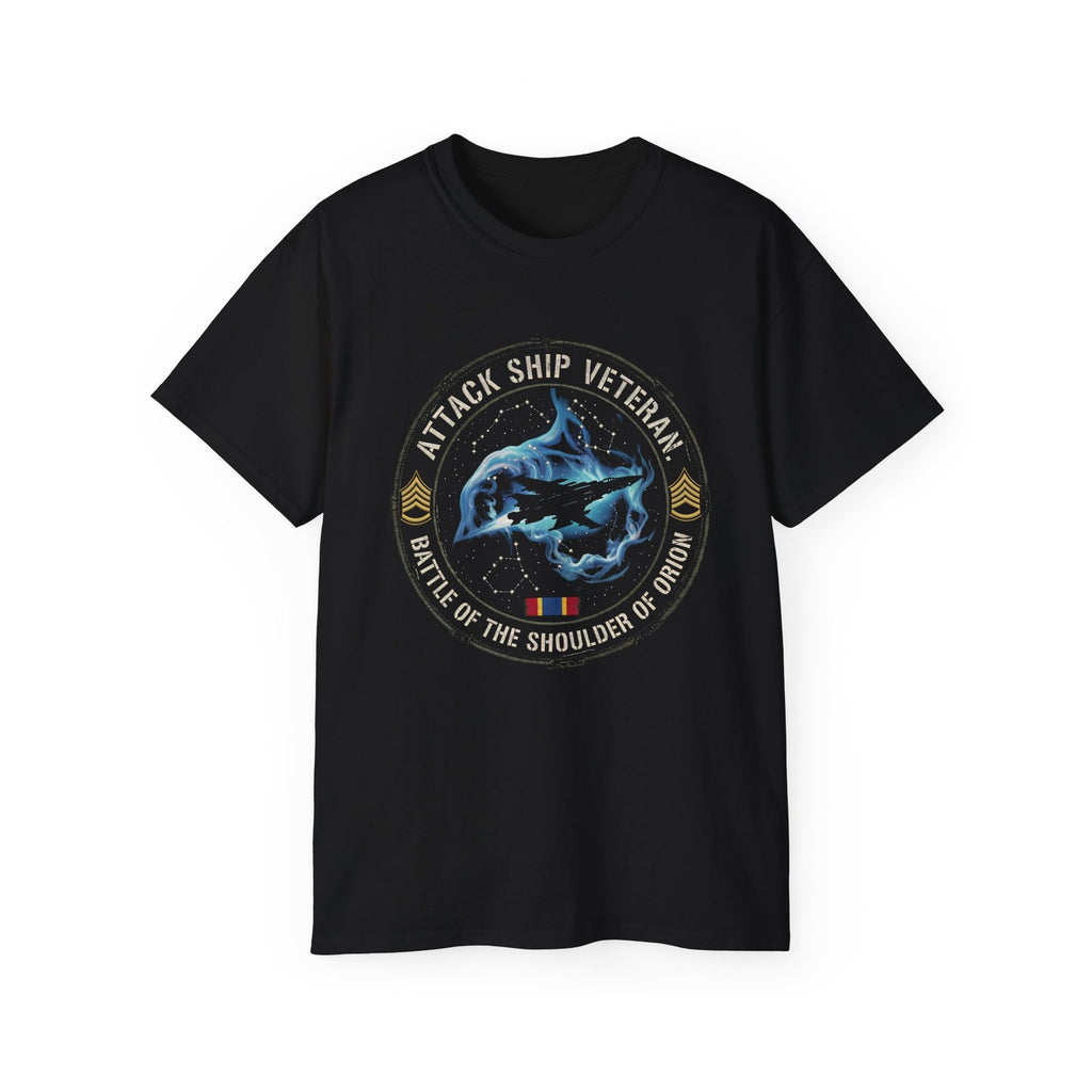 Battle of Shoulder of Orion Veteran T-Shirt, Retro Sci-Fi Blade Runner Tee