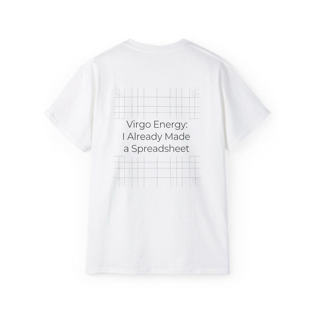 Virgo Zodiac Energy T-Shirt - Bold Graphic Virgo Glyph Tee - Astrology Gift
