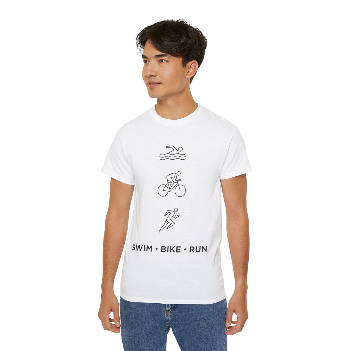 Swim Bike Run Triathlon Tee | Athletic Triathlon Training Shirt