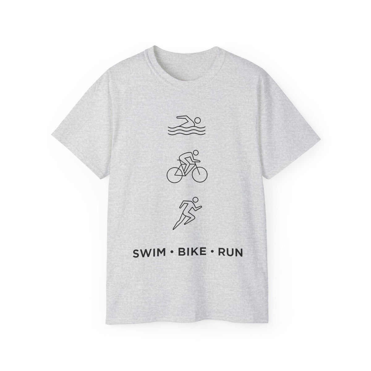 Swim Bike Run Triathlon Tee | Athletic Triathlon Training Shirt