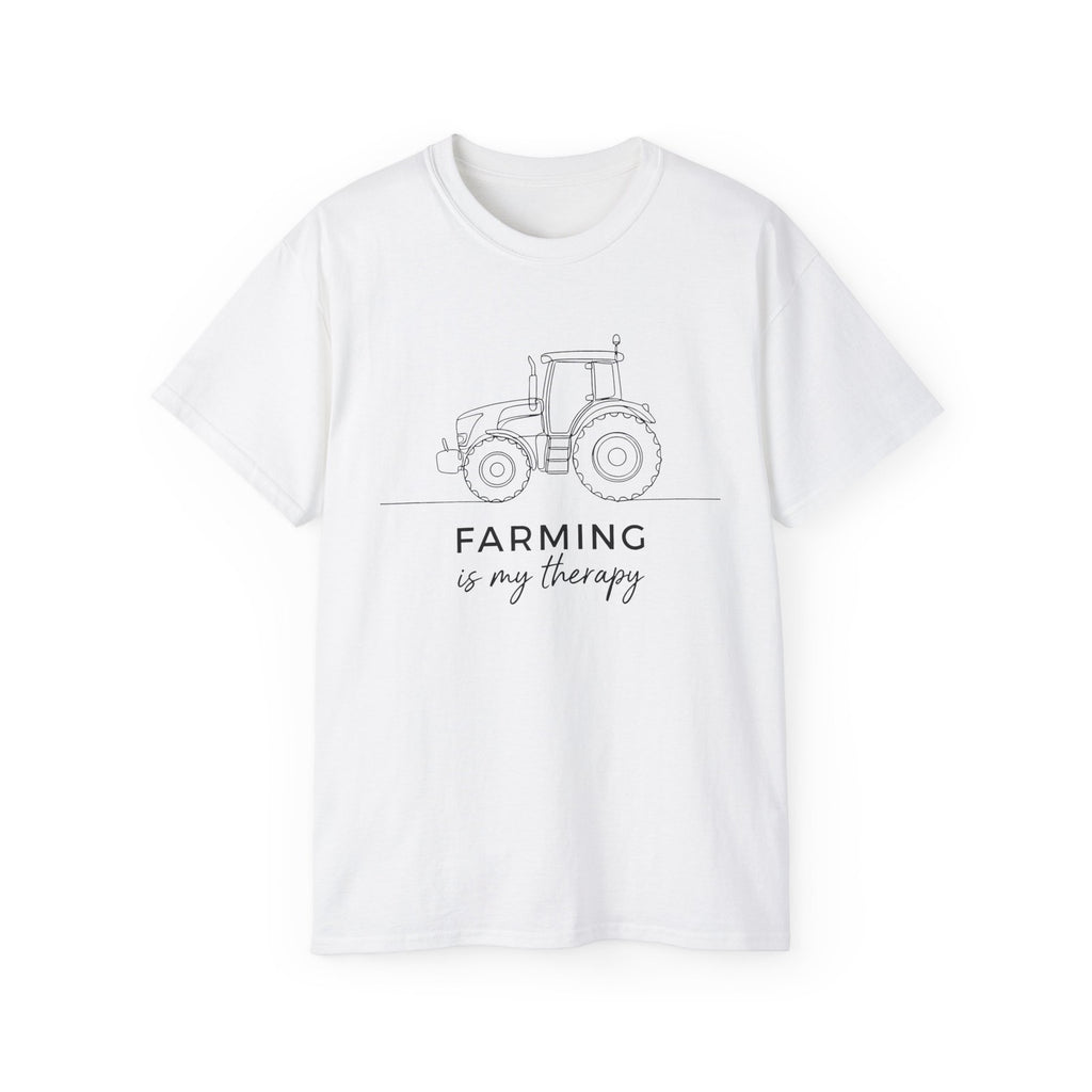 Farming Is My Therapy T-Shirt, Tractor Farmer Tee, Gift for Men and Women, Country Life
