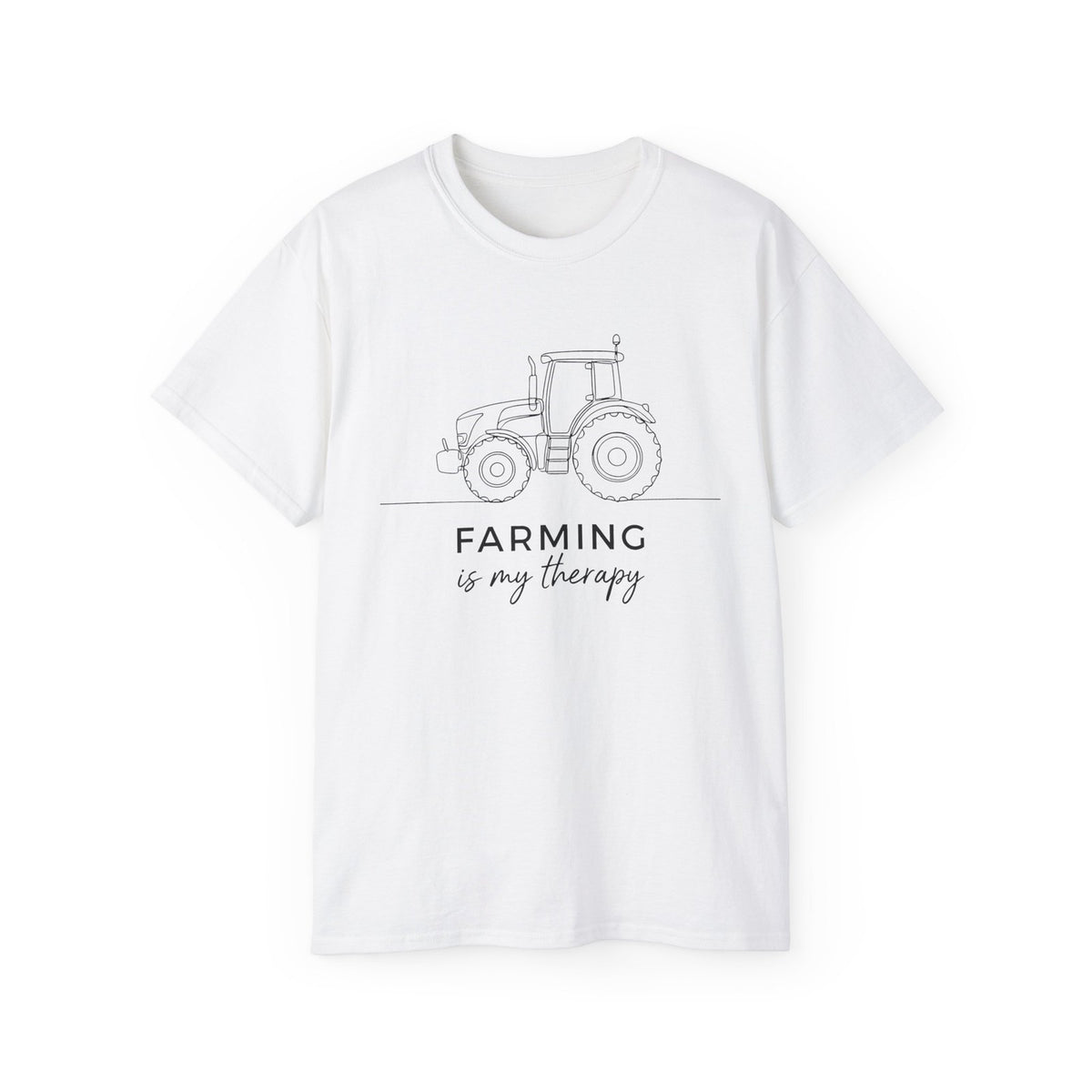 Farming Is My Therapy T-Shirt, Tractor Farmer Tee, Gift for Men and Women, Country Life