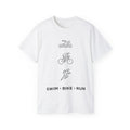 Swim Bike Run Triathlon Tee | Athletic Triathlon Training Shirt