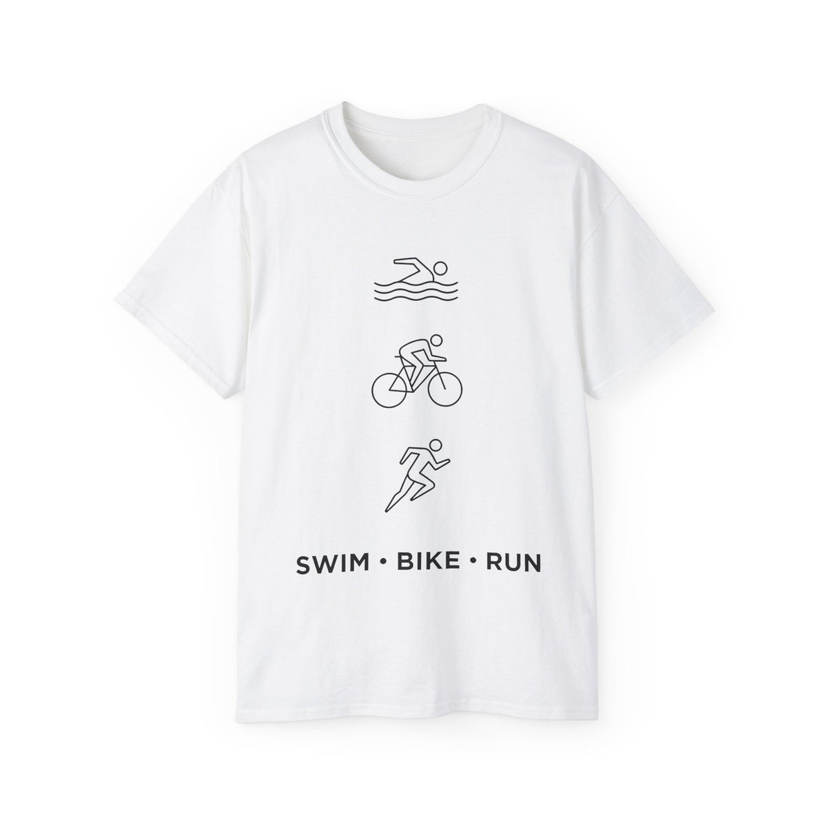 Swim Bike Run Triathlon Tee | Athletic Triathlon Training Shirt