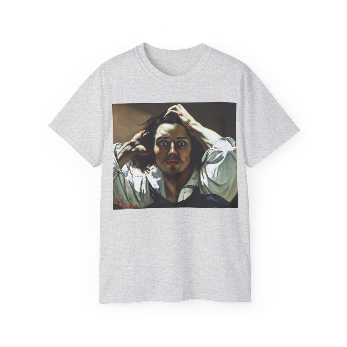 The Desperate Man Painting, Gustave Courbet T-Shirt, Art Tee