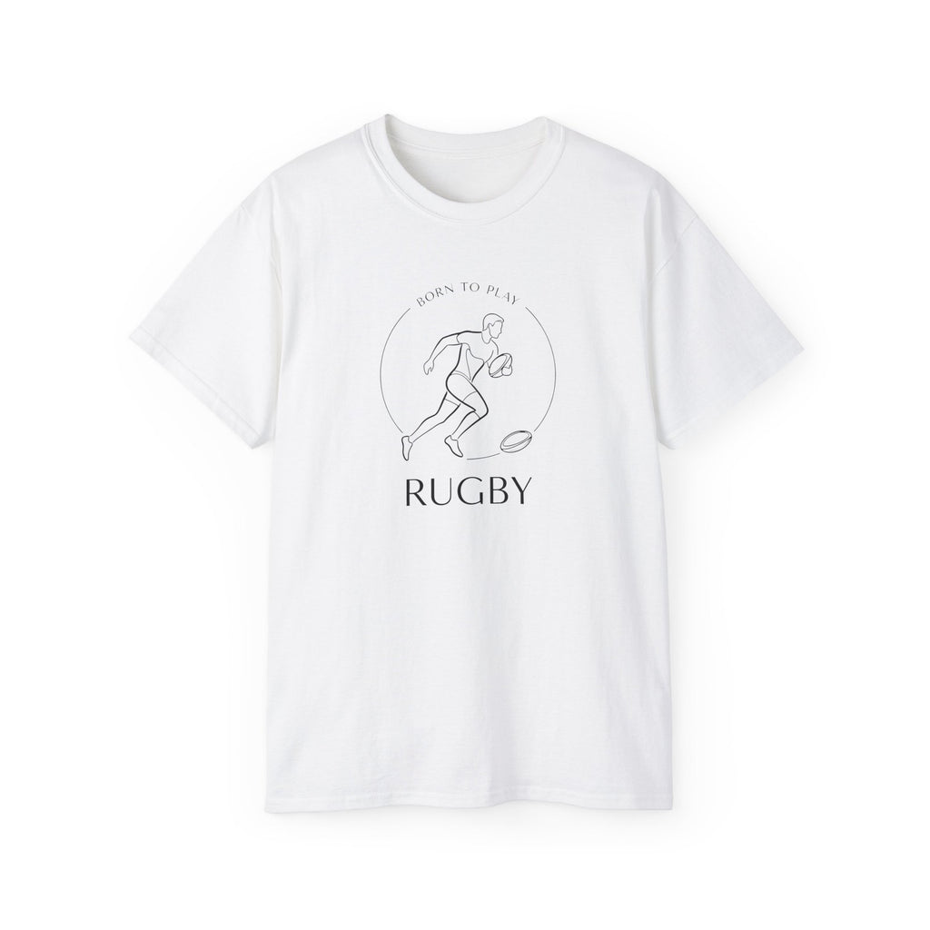 Premium Rugby T-Shirt, Born To Play Rugby Sports Graphic Tee
