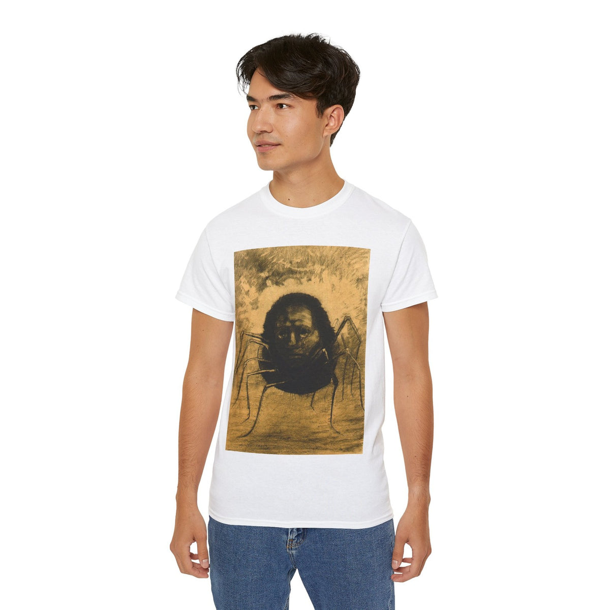 The Crying Spider T-Shirt, Odilon Redon Creepy Spider Tee, Horror Art T-Shirt