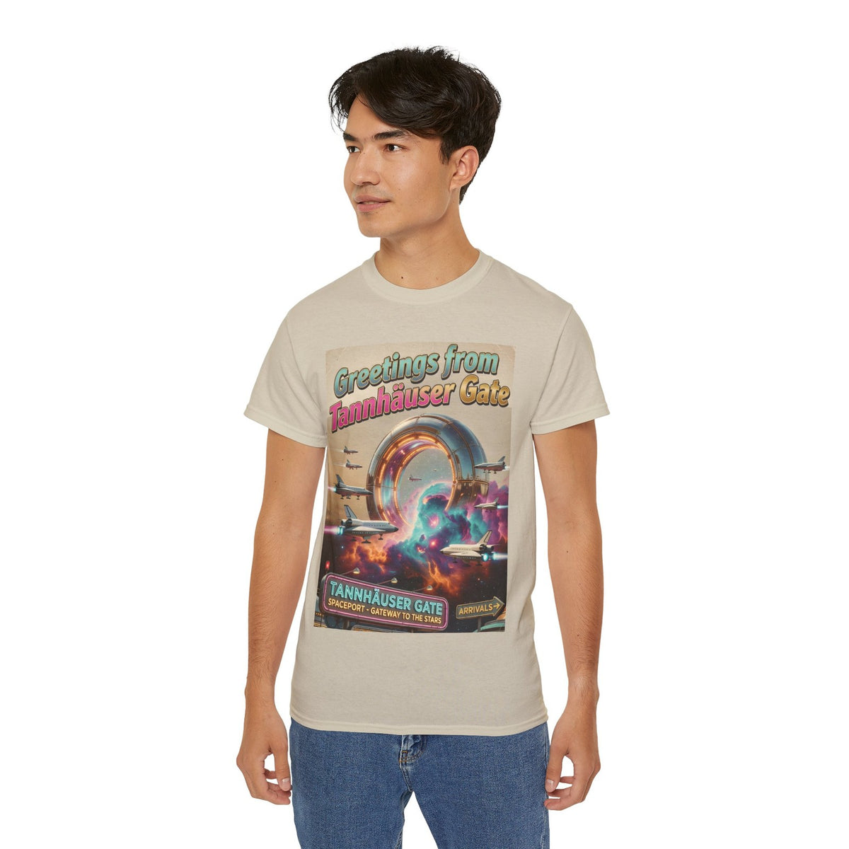 Tannhäuser Gate Tourist T-Shirt, Retro Sci-Fi Tee for Blade Runner Fans
