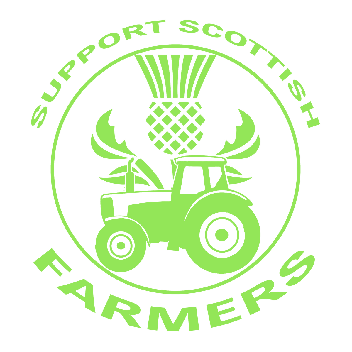 Support Scottish Farmers Tractor Sticker