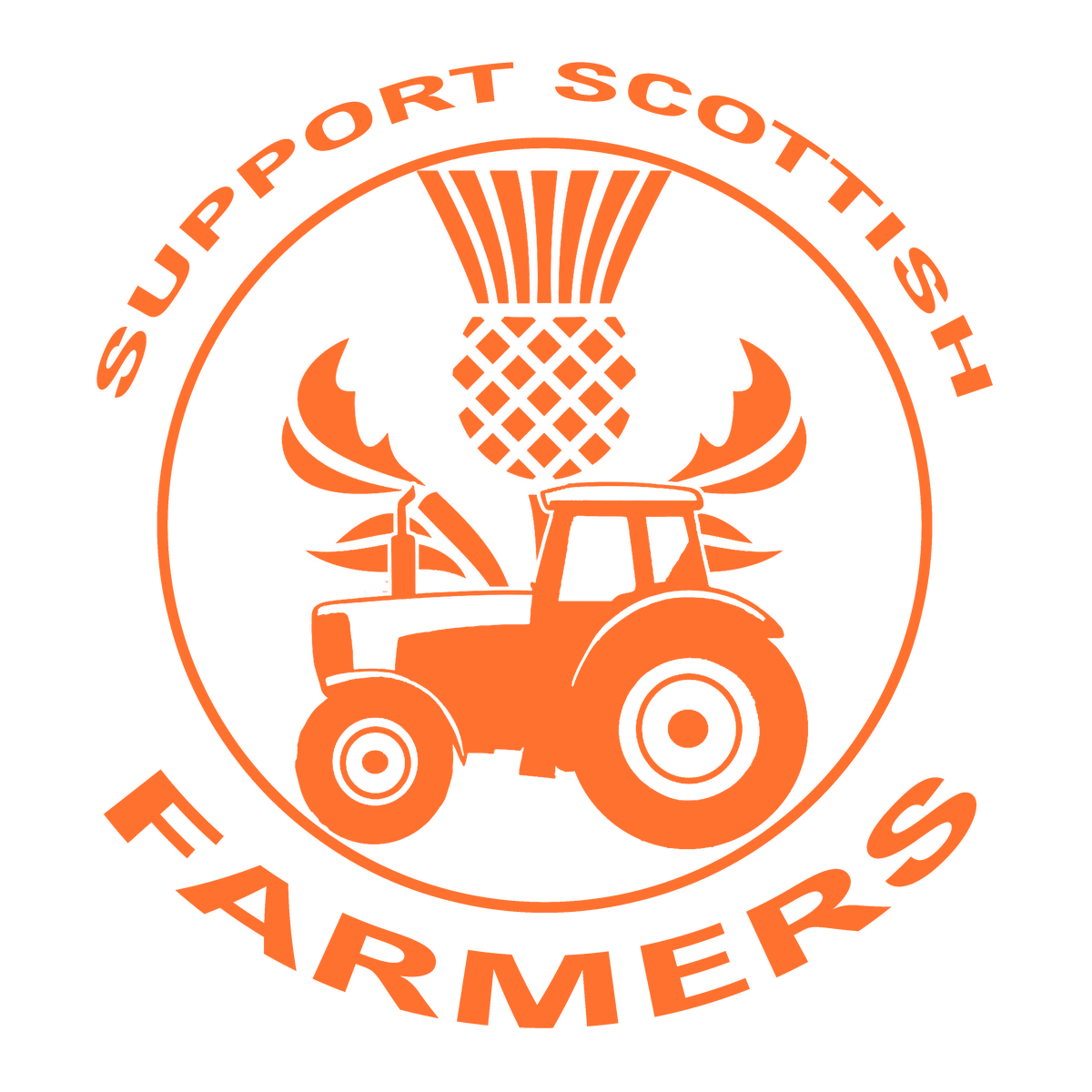 Support Scottish Farmers Tractor Sticker