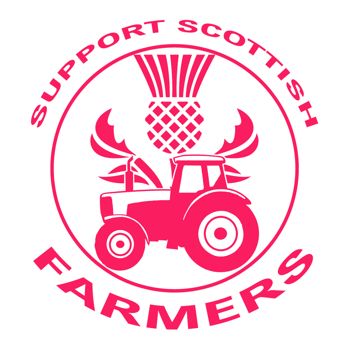 Support Scottish Farmers Tractor Sticker