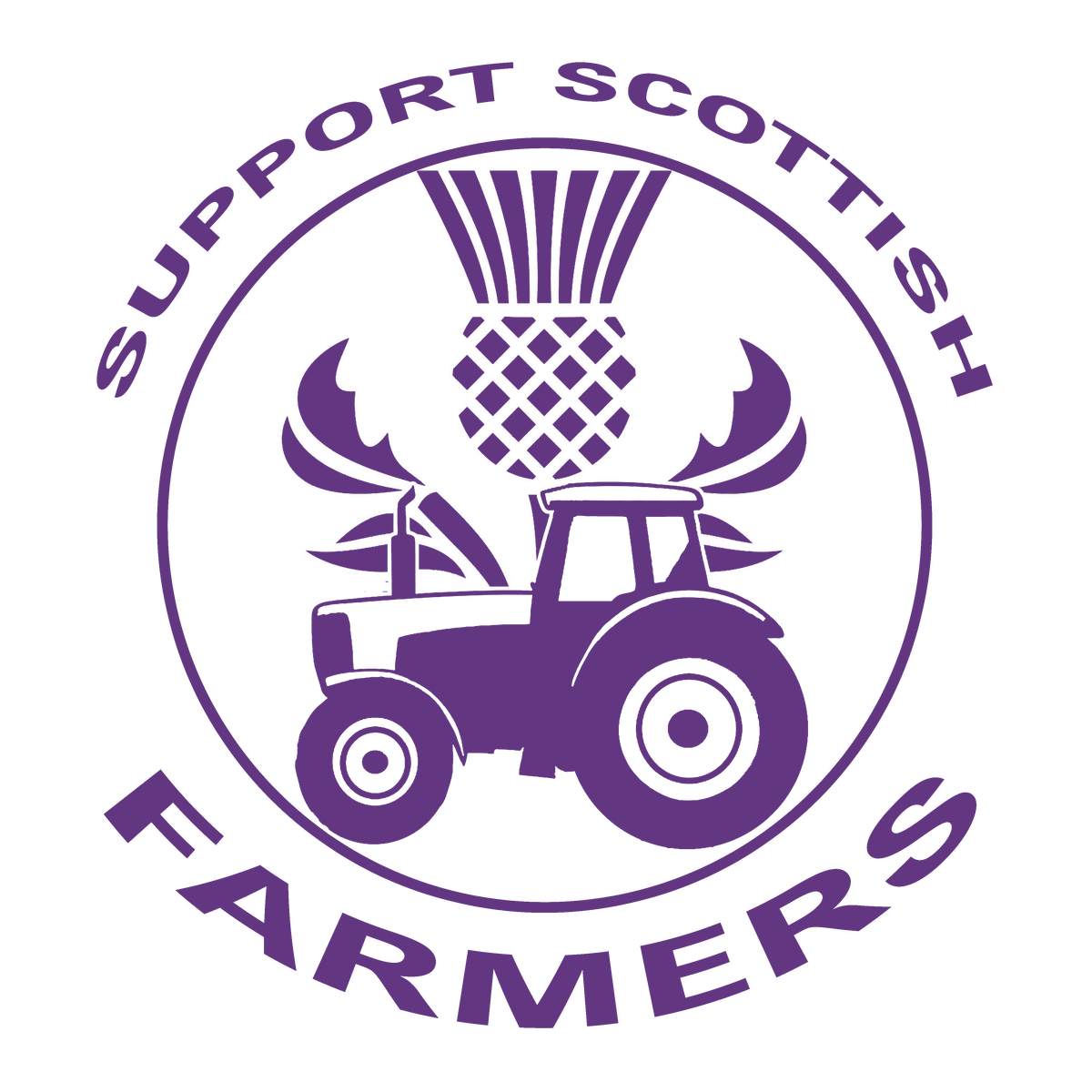 Support Scottish Farmers Tractor Sticker