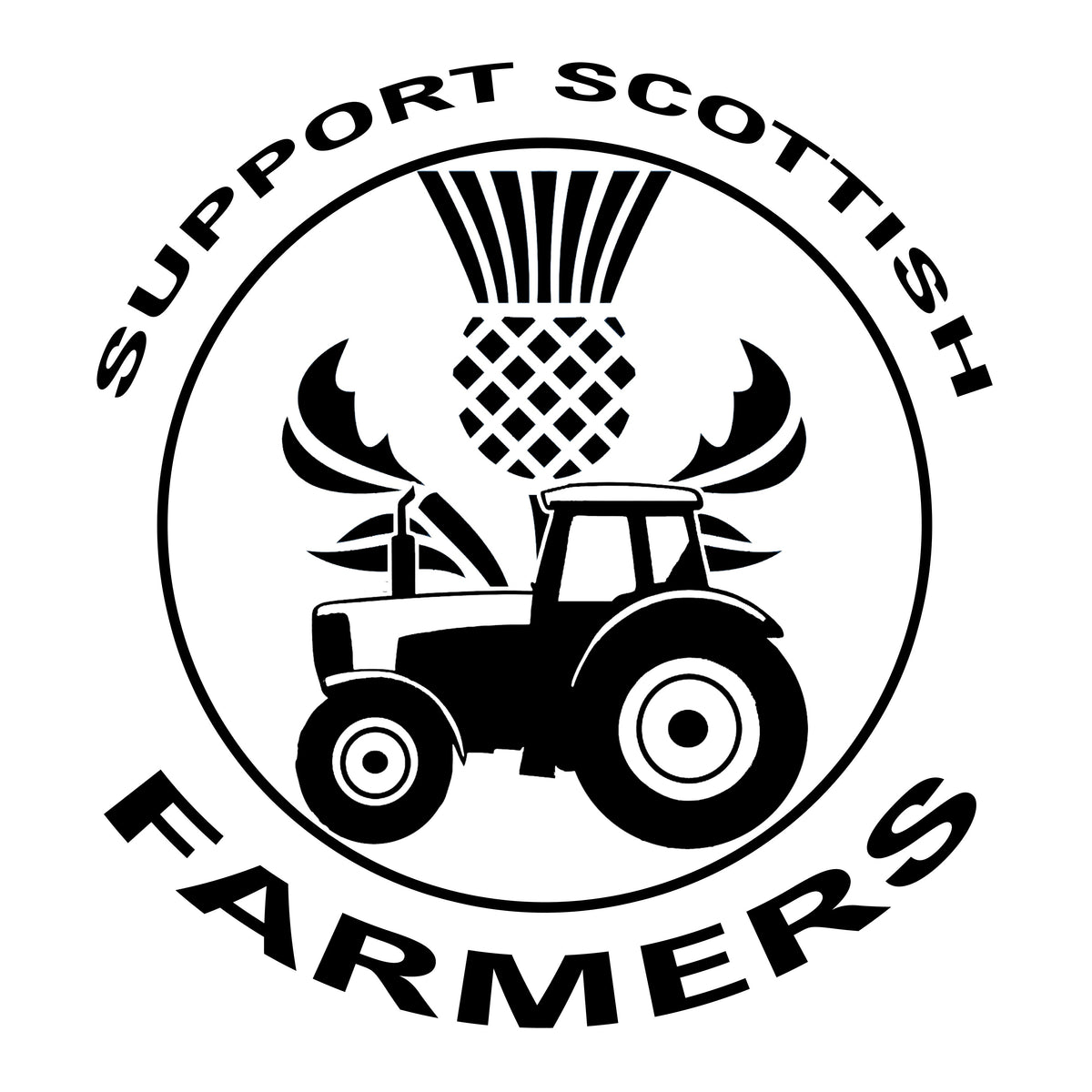 Support Scottish Farmers Tractor Sticker
