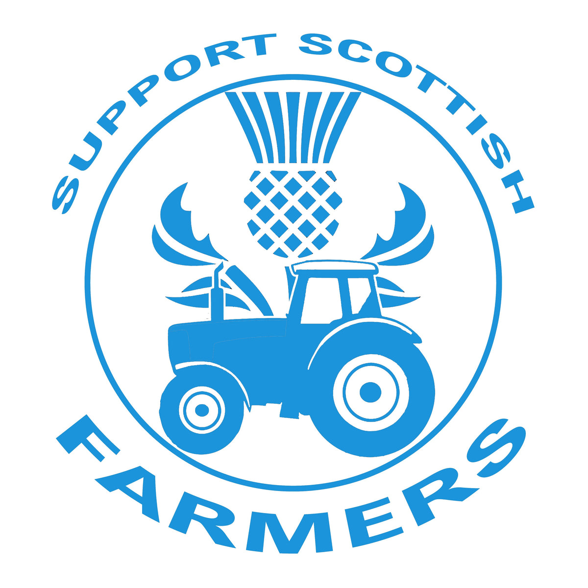 Support Scottish Farmers Tractor Sticker