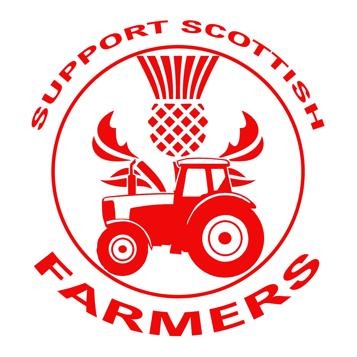 Support Scottish Farmers Tractor Sticker