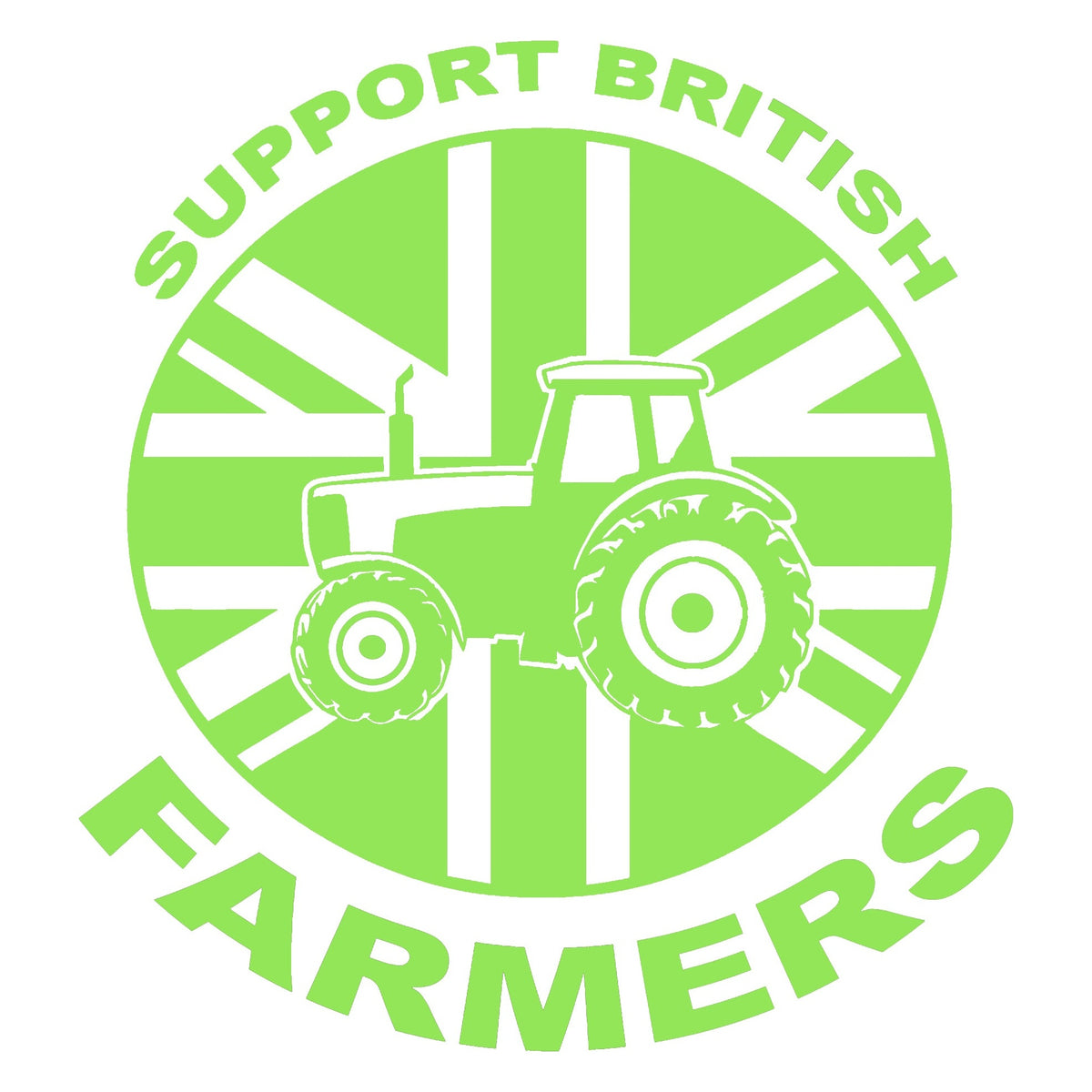 Support British Farmers Tractor Sticker