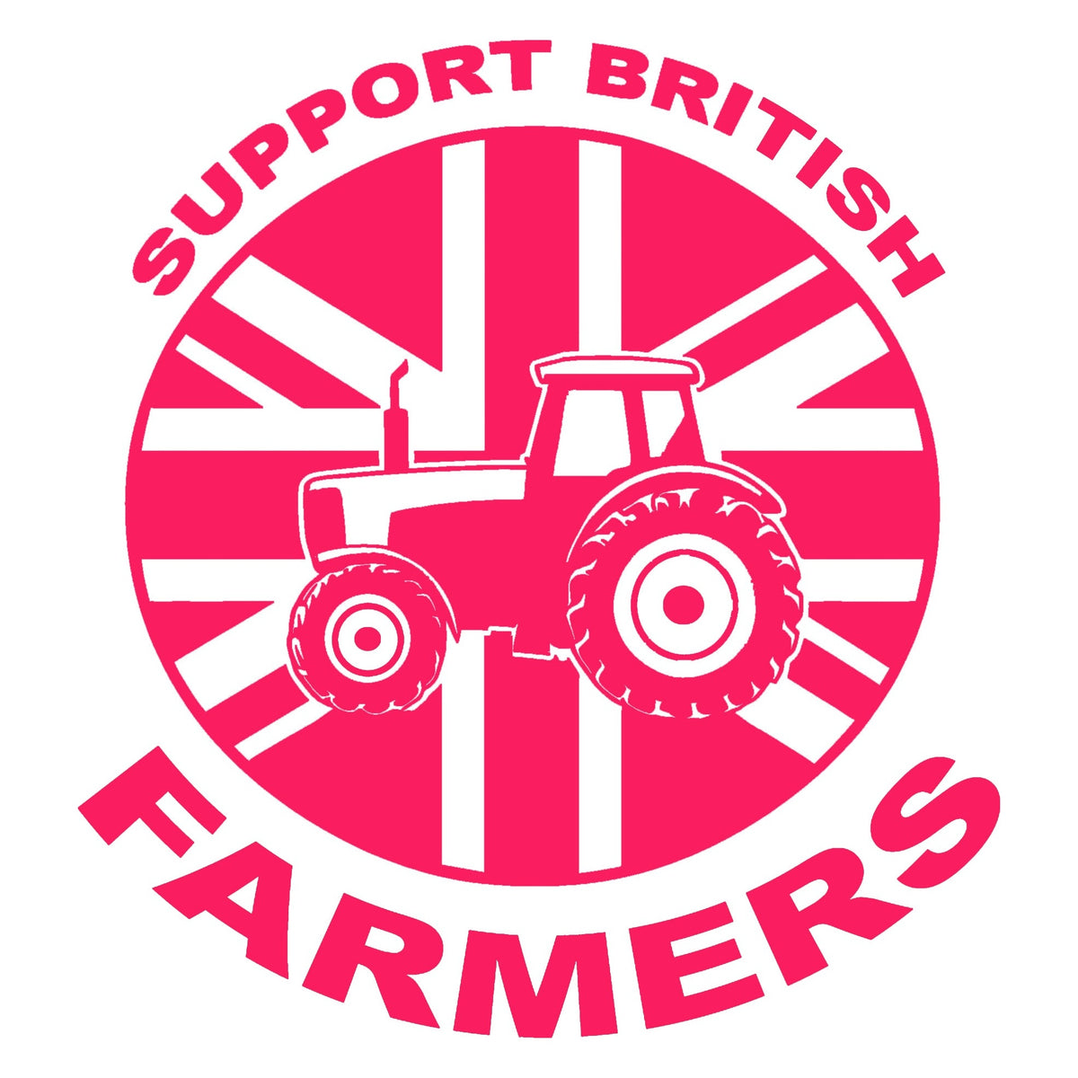 Support British Farmers Tractor Sticker