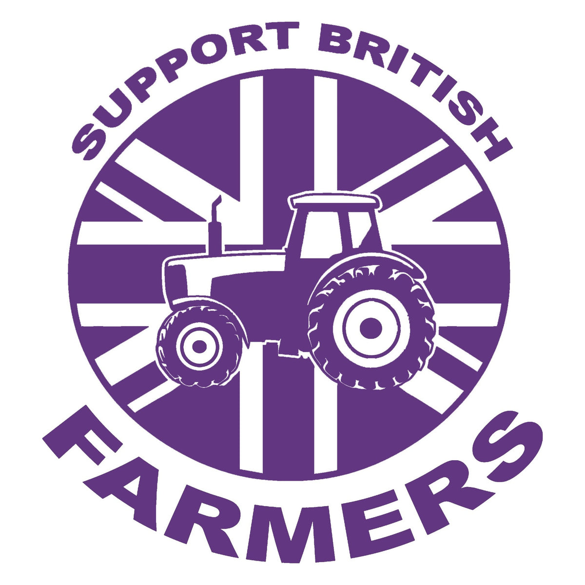 Support British Farmers Tractor Sticker