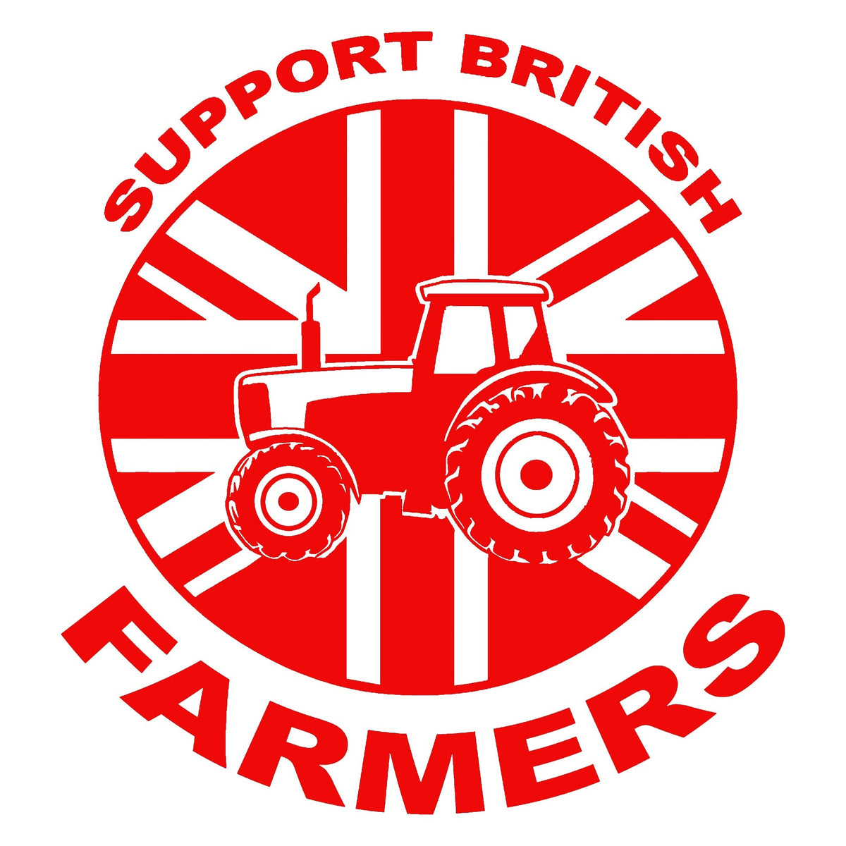 Support British Farmers Tractor Sticker