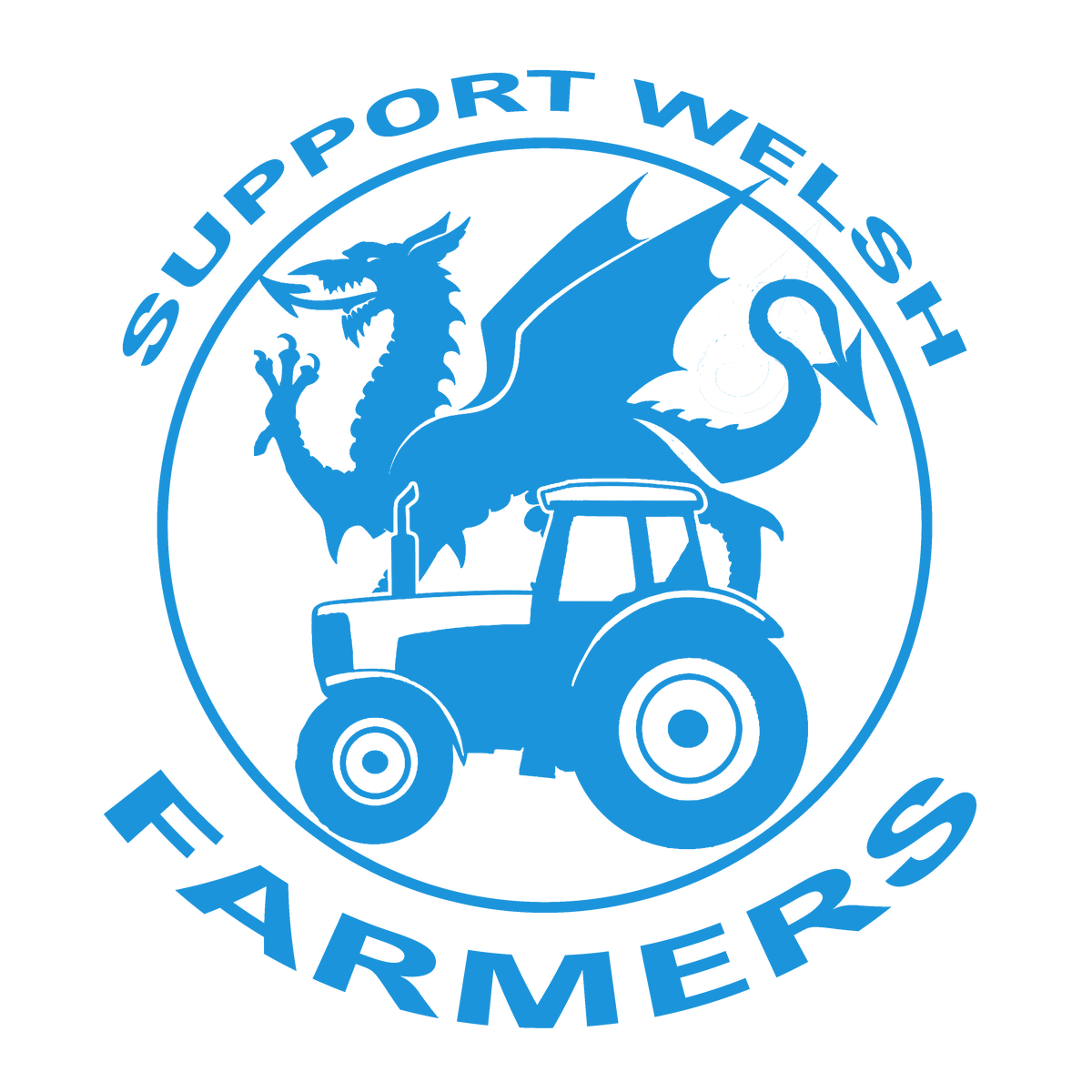 Support Welsh Farmers Tractor Sticker