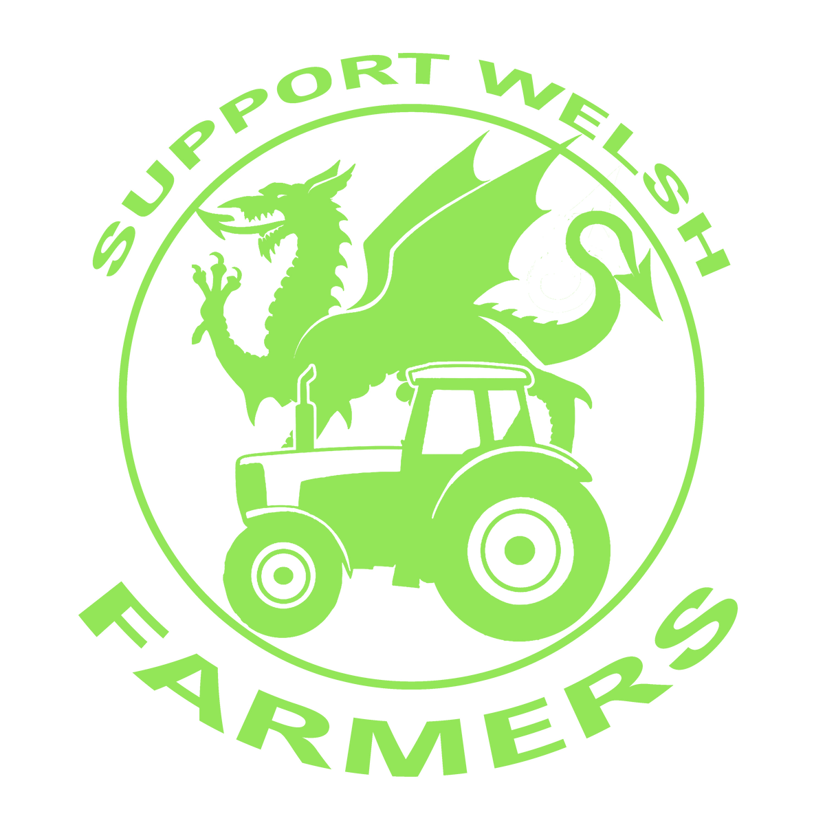 Support Welsh Farmers Tractor Sticker