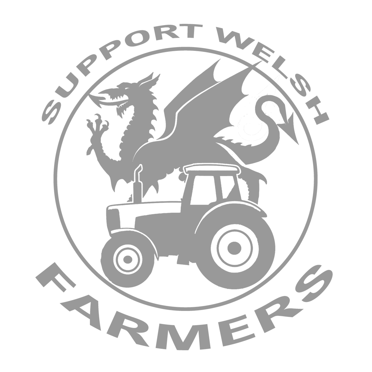 Support Welsh Farmers Tractor Sticker