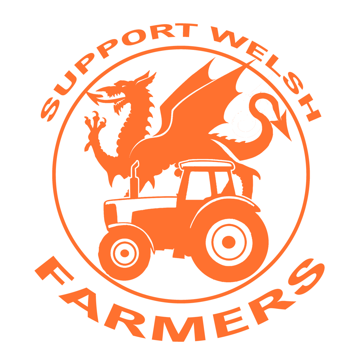 Support Welsh Farmers Tractor Sticker