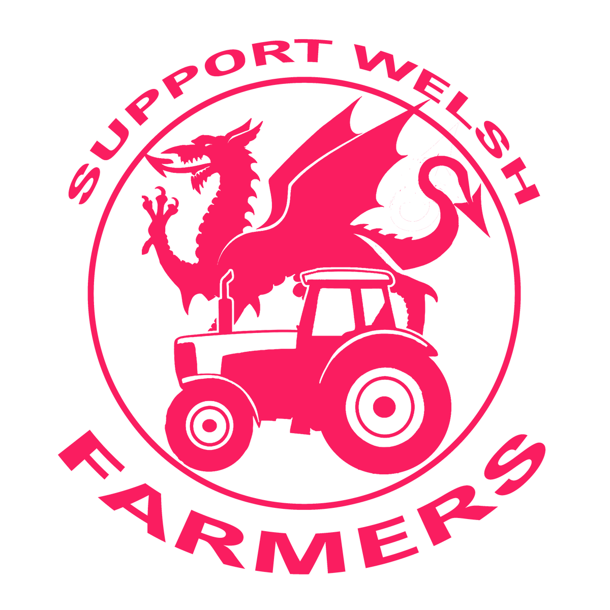 Support Welsh Farmers Tractor Sticker
