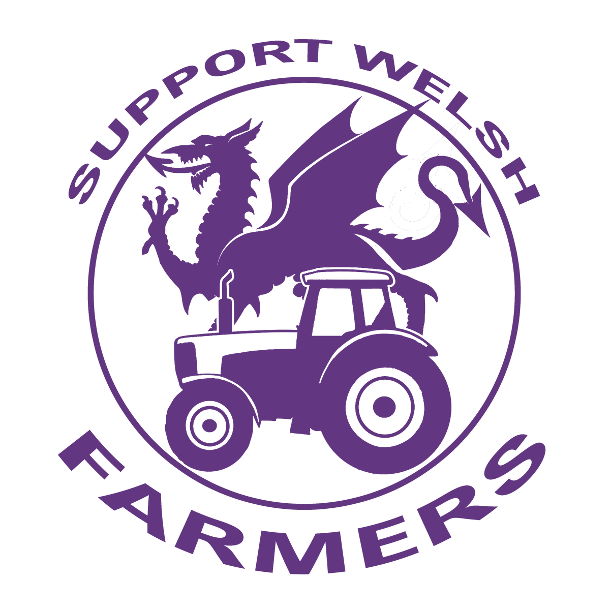 Support Welsh Farmers Tractor Sticker