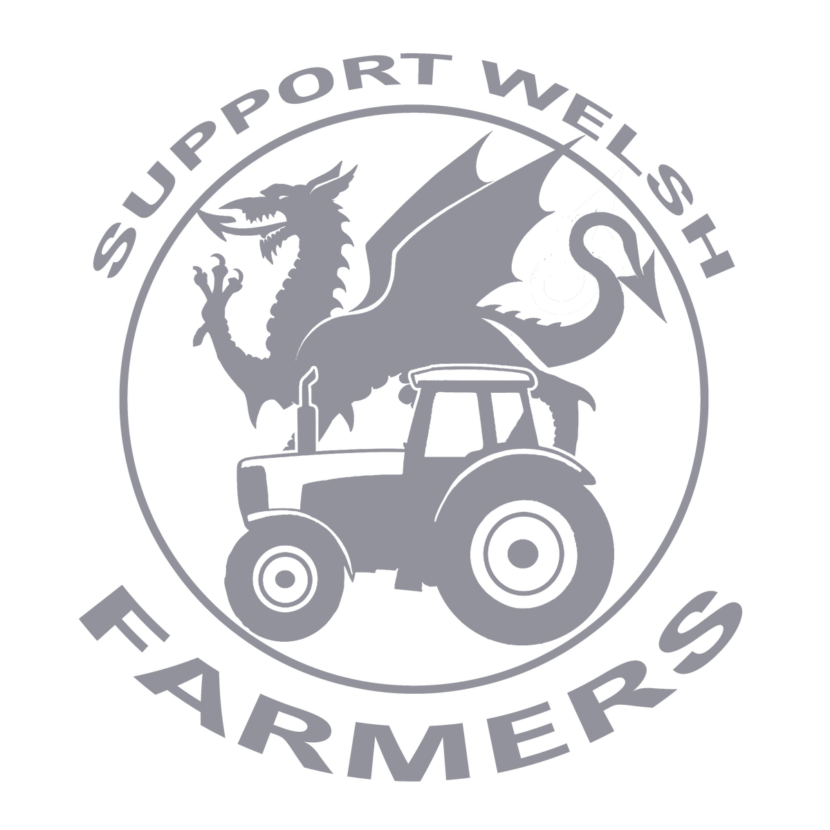 Support Welsh Farmers Tractor Sticker