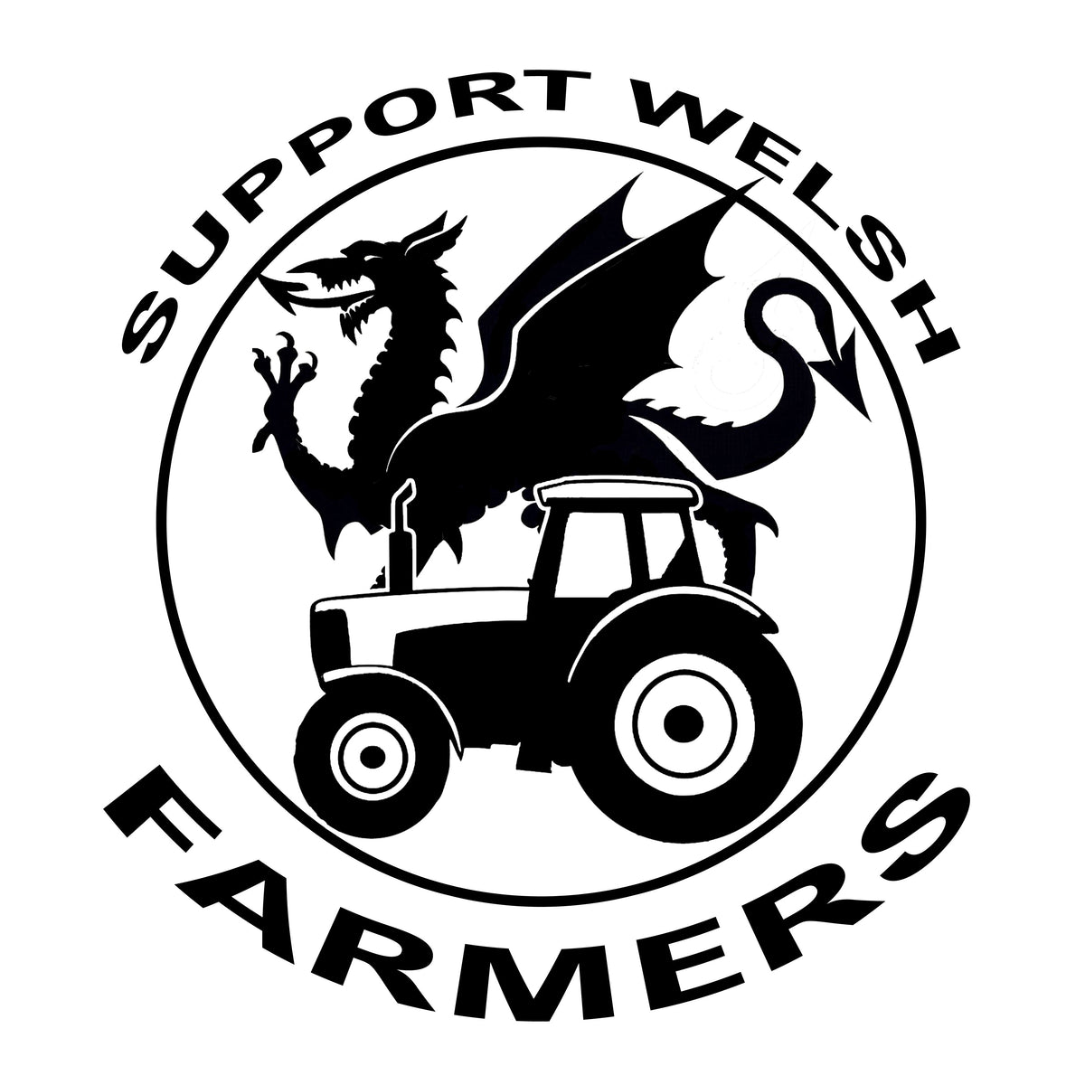 Support Welsh Farmers Tractor Sticker