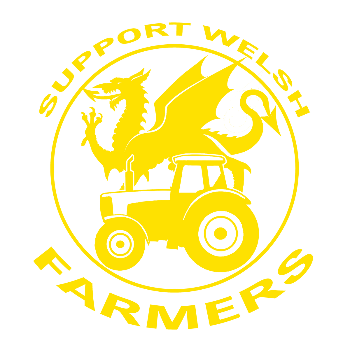 Support Welsh Farmers Tractor Sticker