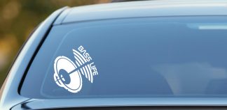 Bass Life vinyl sticker, dance music, rave, techno, house, drum and bass gift