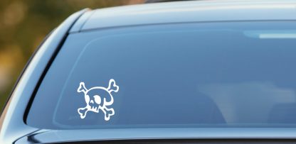 Cartoon skull sticker, goth sticker, vinyl decal, rock music