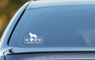 I love my Border Collie vinyl car decal