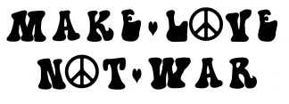 Make Love Not War decal, sticker for laptop or car window