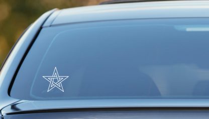 Pentagram sticker, 5 pointed star sticker, car vinyl decal