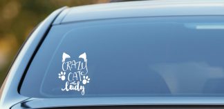 Crazy Cat Lady vinyl decal. Funny sticker for cat owners and lovers