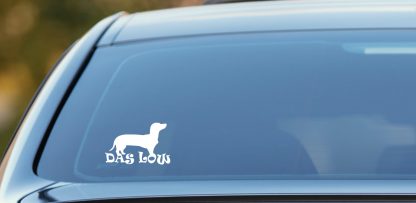 Dachshund sticker, Das Low vinyl decal for lovers of sausage dogs, weiner dogs